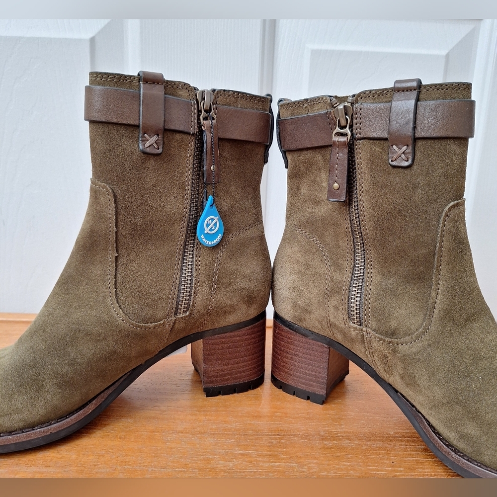 Trask Olive Suede Harness Boots Waterproof Madison Equestrian NEW Women 6 - Picture 4 of 15